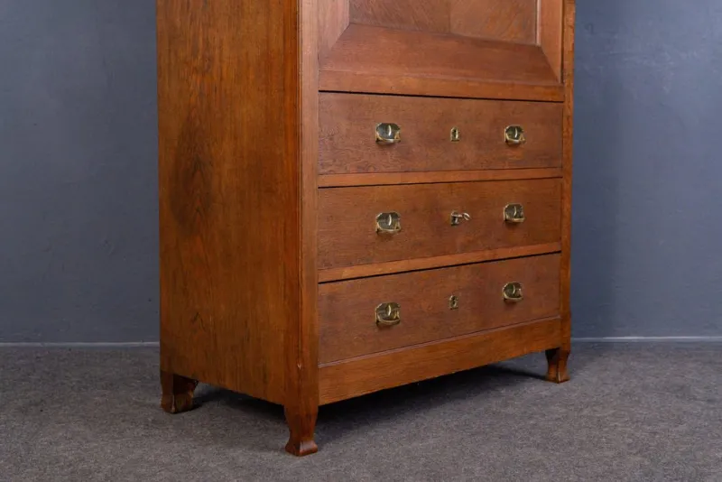Pamono Vintage Brown Wood Secretary> Secretaires