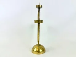 Pamono Vintage Brutalist German Brass Candleholder, 1970s><noscript><img width=