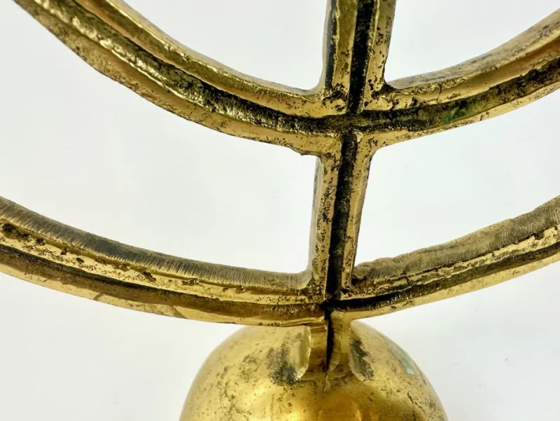 Pamono Vintage Brutalist German Brass Candleholder, 1970s> Candleholders