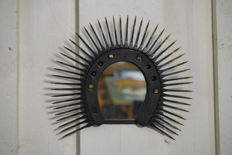 Best Pamono Vintage Brutalist Horseshoe Mirror, 1960s