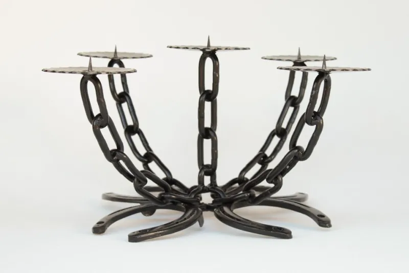 Best Pamono Vintage Brutalist Iron Candlestick, 1970s