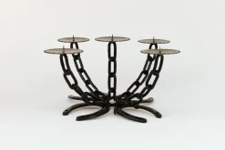 Best Pamono Vintage Brutalist Iron Candlestick, 1970s