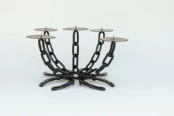Best Pamono Vintage Brutalist Iron Candlestick, 1970s