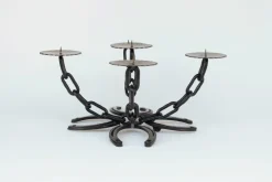 Best Pamono Vintage Brutalist Iron Candlestick, 1970s
