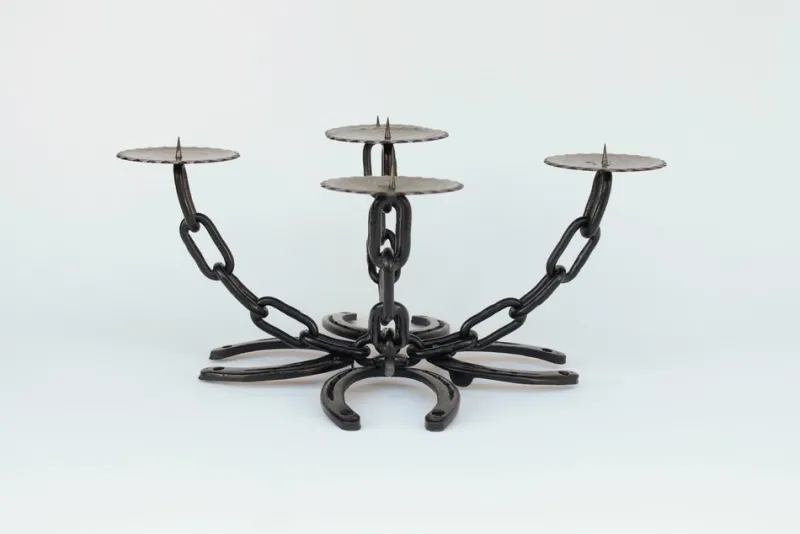 Best Pamono Vintage Brutalist Iron Candlestick, 1970s