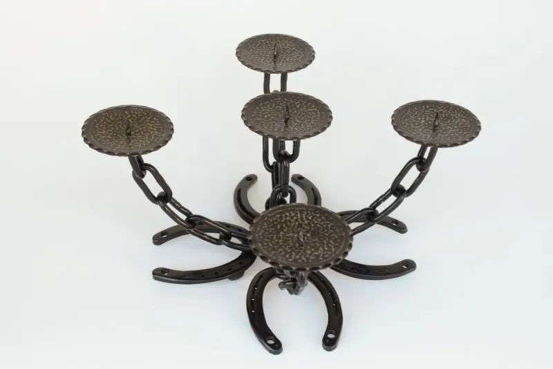 Best Pamono Vintage Brutalist Iron Candlestick, 1970s