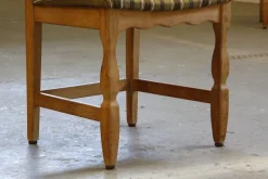 Clearance Pamono Vintage Brutalist Oak Dining Chairs by Henning Kjærnulf, 1960s, Set of 6
