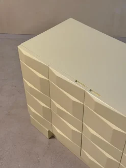Pamono Vintage Brutalist Sideboard Cabinet with Graphic Panelled Doors, 1970s><noscript><img width=