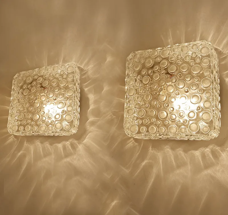 Pamono Vintage Bubble Glass Sconces from Erco, 1960s, Set of 2> Wall Lights & Sconces