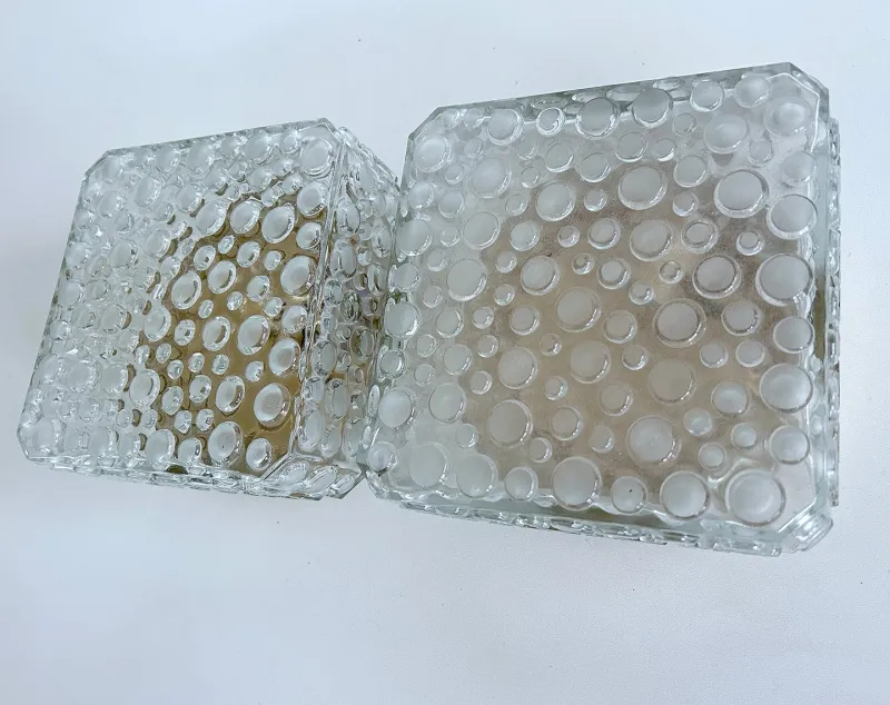 Pamono Vintage Bubble Glass Sconces from Erco, 1960s, Set of 2> Wall Lights & Sconces