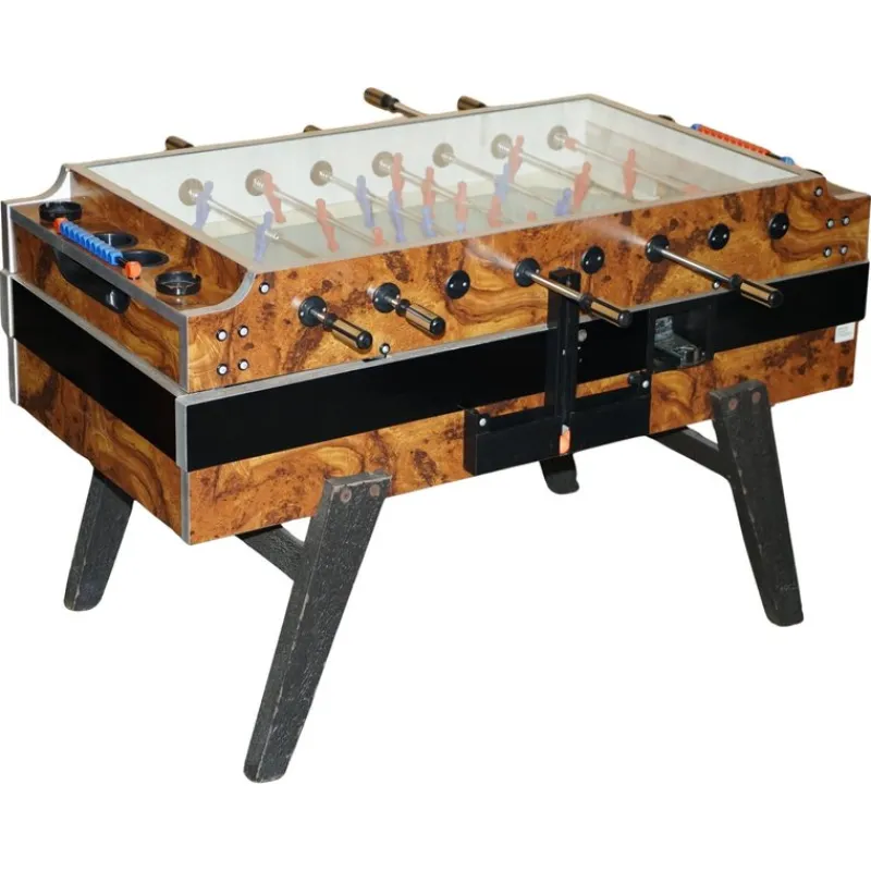 Pamono Vintage Burr Walnut Garlando Champion F2 Football / Foosball Table Order> Game Tables