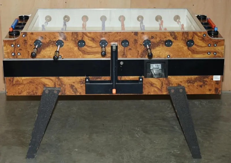 Pamono Vintage Burr Walnut Garlando Champion F2 Football / Foosball Table Order> Game Tables