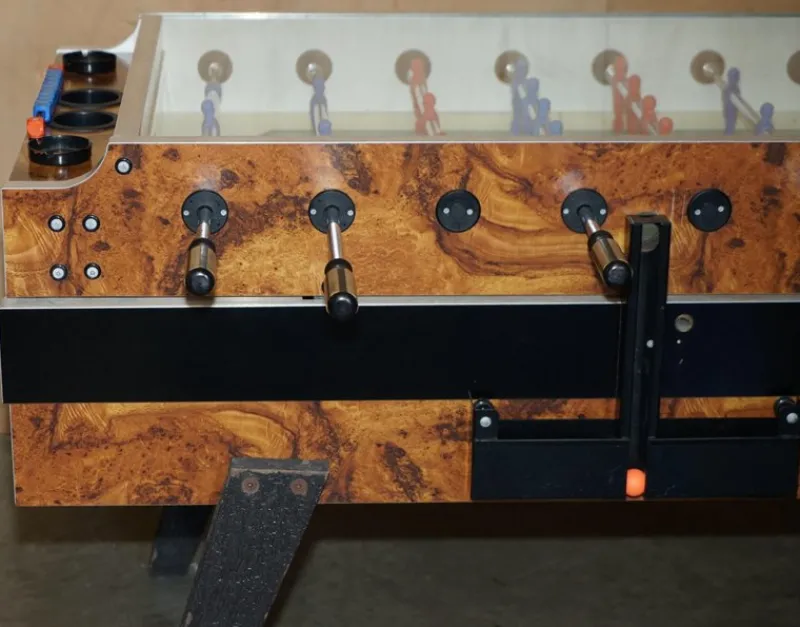 Pamono Vintage Burr Walnut Garlando Champion F2 Football / Foosball Table Order> Game Tables