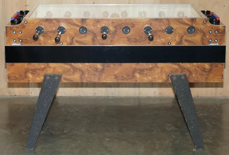 Pamono Vintage Burr Walnut Garlando Champion F2 Football / Foosball Table Order> Game Tables