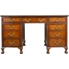 Pamono Vintage Burr Walnut Pedestal Desk, 1920> Desks