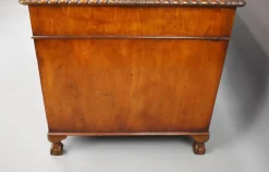 Pamono Vintage Burr Walnut Pedestal Desk, 1920><noscript><img width=