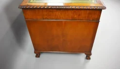 Pamono Vintage Burr Walnut Pedestal Desk, 1920><noscript><img width=