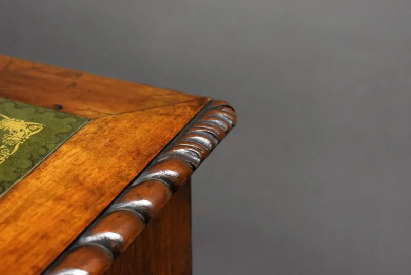 Pamono Vintage Burr Walnut Pedestal Desk, 1920> Desks