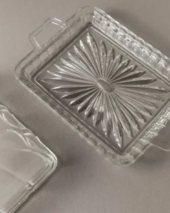 Pamono Vintage Butter Dish in Glass, 1940s