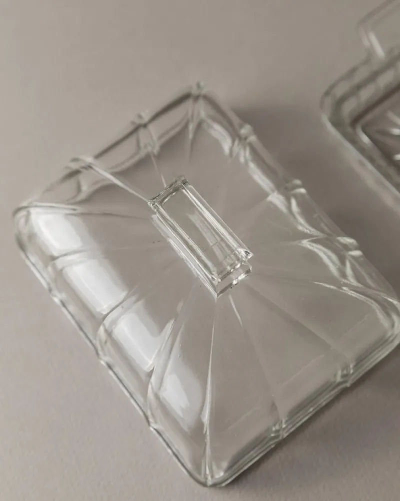 Pamono Vintage Butter Dish in Glass, 1940s