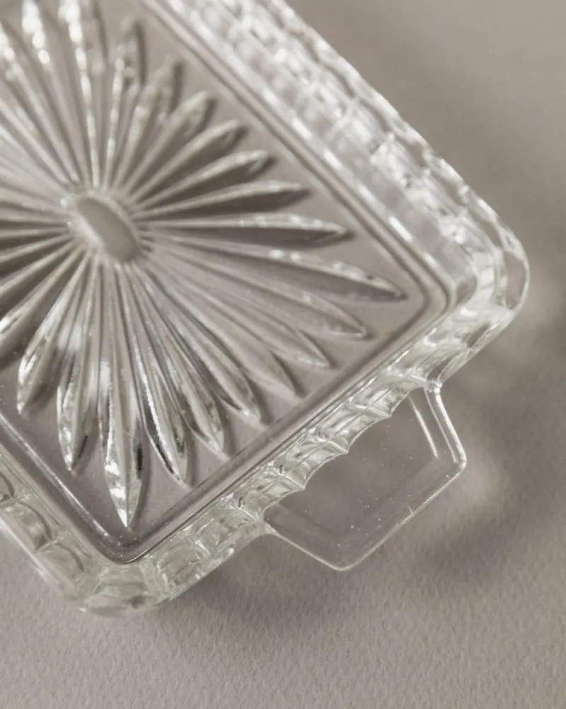 Pamono Vintage Butter Dish in Glass, 1940s