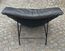 Sale Pamono Vintage Butterfly Black Leather Sofa and Lounge Chairs by Gerard Van Den Berg for Montis, 1980s, Set of 3