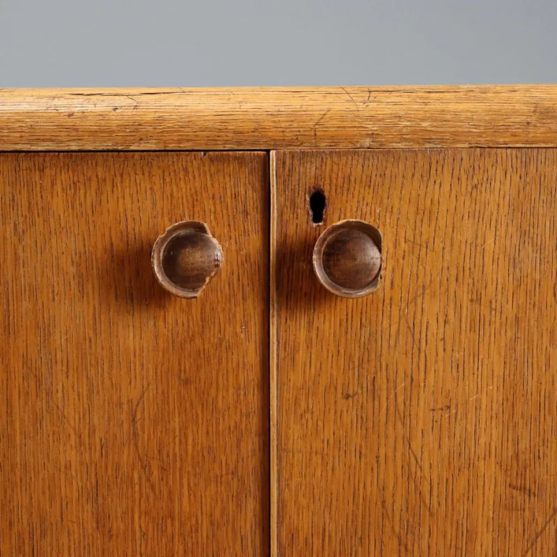 Pamono Vintage Cabinet in Oak Veneer, Italy, 1950s-1960s> Sideboards & Buffets