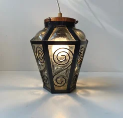 Hot Pamono Vintage Cage Blown Pendant Lamp in Grey Murano Glass, 1970s
