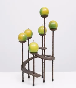 Hot Pamono Vintage Candleholder in Wrought Iron, 1970s