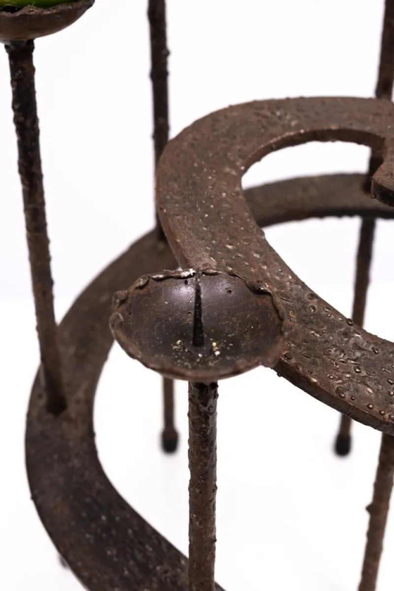 Hot Pamono Vintage Candleholder in Wrought Iron, 1970s