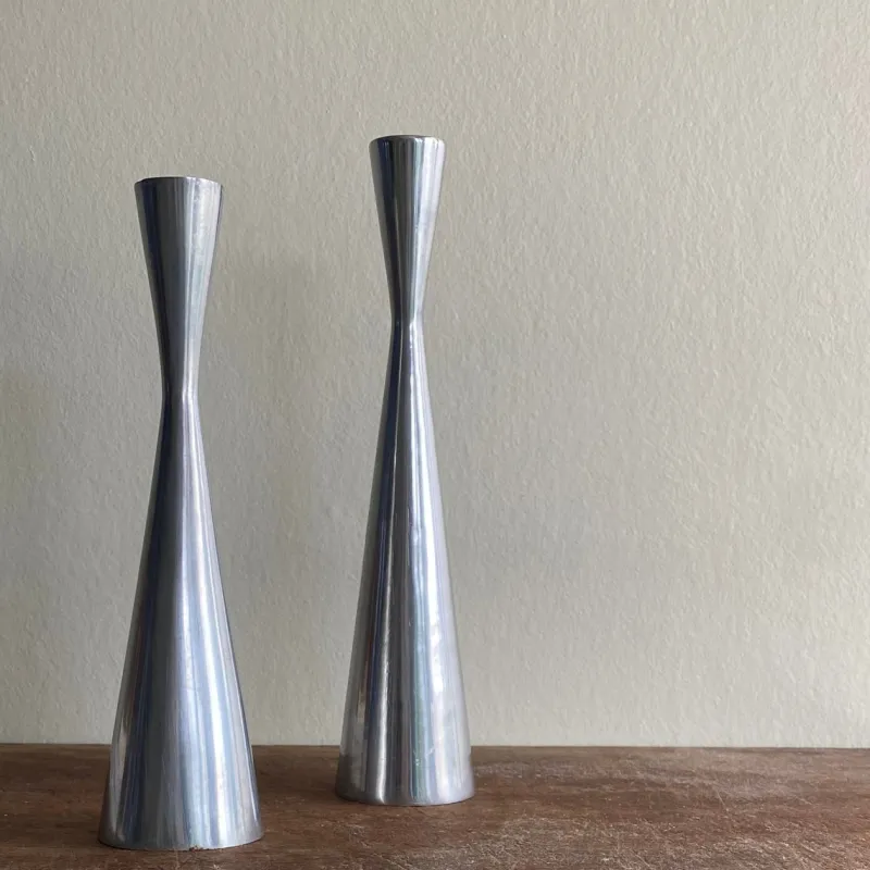 Pamono Vintage Candleholders by Erika Pekkari, 1990, Set of 2> Candleholders