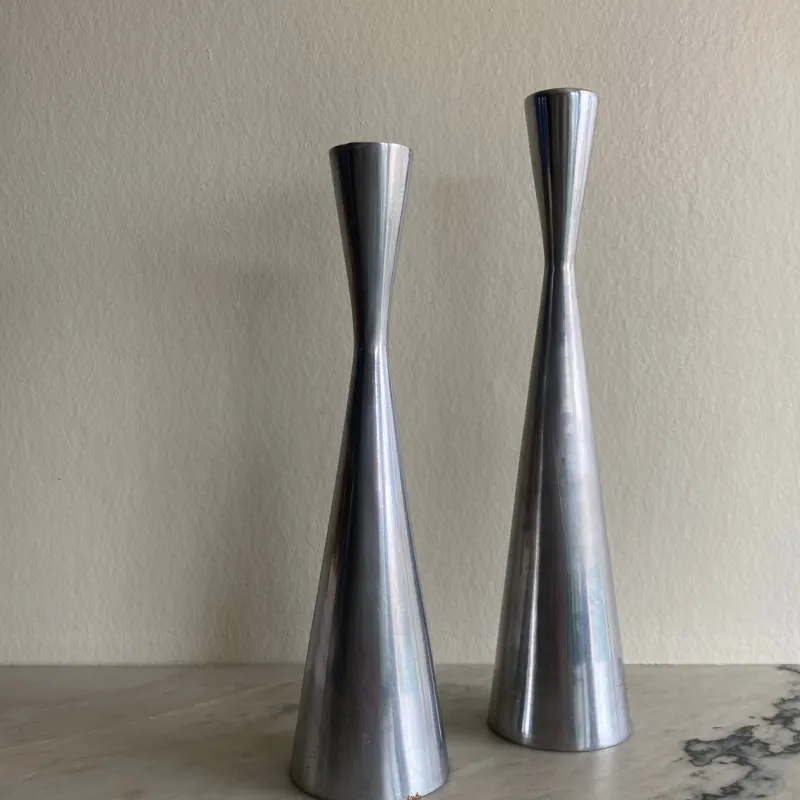 Pamono Vintage Candleholders by Erika Pekkari, 1990, Set of 2> Candleholders