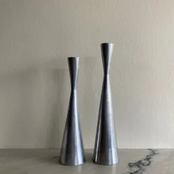 Pamono Vintage Candleholders by Erika Pekkari, 1990, Set of 2><noscript><img width=