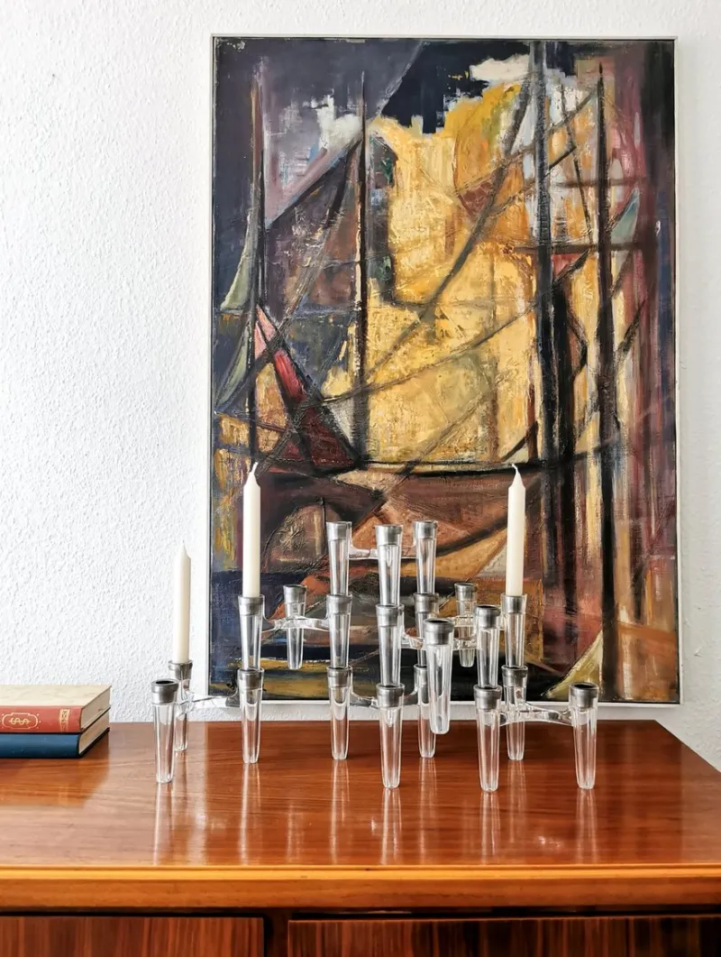 Pamono Vintage Candlesticks Hommage to Ceasar Stoffi & Fritz Nagel by by Koziol for Bmf, Set of 7> Candleholders