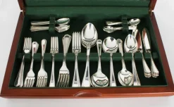 Pamono Vintage Canteen Silver-Plated Bead Pattern Cutlery Set, 20th Century, Set of 84><noscript><img width=