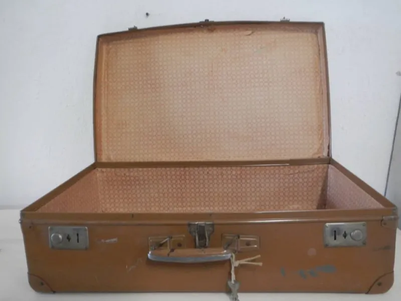 Best Pamono Vintage Cardboard Suitcase, 1970s