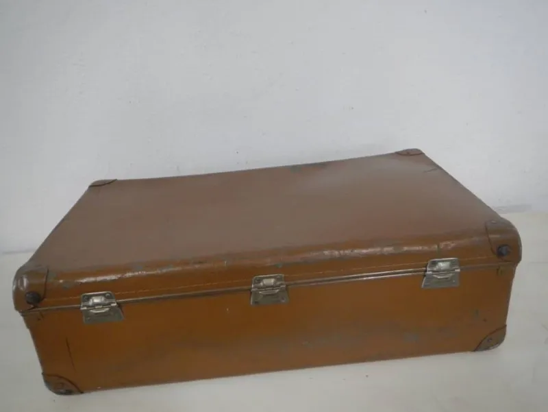 Best Pamono Vintage Cardboard Suitcase, 1970s