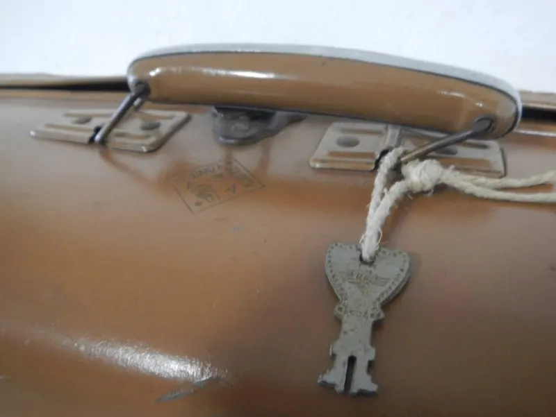 Best Pamono Vintage Cardboard Suitcase, 1970s