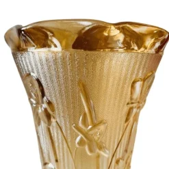 Pamono Vintage Carnival Vase in Iridescent Peach Glass by Jeannette, 1950s