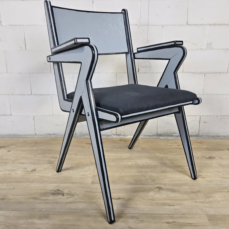 Discount Pamono Vintage Cartoon Style Armchairs in Wood from Lavčević, Croatia, 1960s, Set of 2