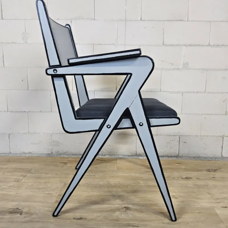 Discount Pamono Vintage Cartoon Style Armchairs in Wood from Lavčević, Croatia, 1960s, Set of 2