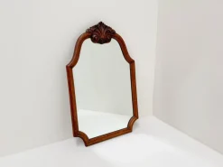 Pamono Vintage Carved Wood Framed Wall Mirror with Beveled Glass, 1930s> Mirrors