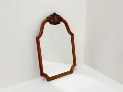 Pamono Vintage Carved Wood Framed Wall Mirror with Beveled Glass, 1930s><noscript><img width=