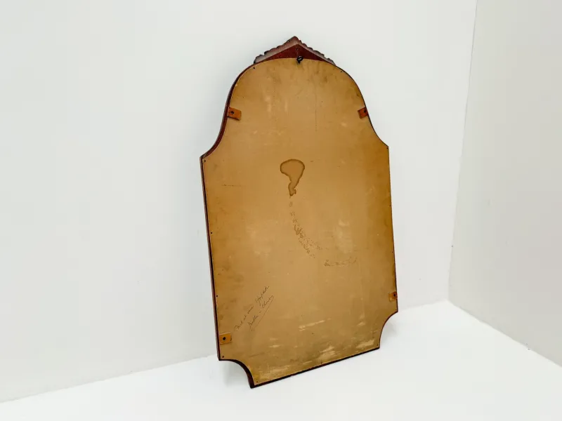 Pamono Vintage Carved Wood Framed Wall Mirror with Beveled Glass, 1930s> Mirrors