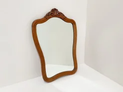 Pamono Vintage Carved Wood Framed Wall Mirror, 1930s> Mirrors