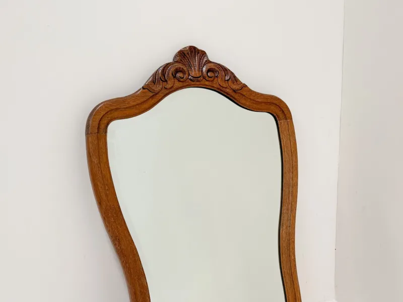 Pamono Vintage Carved Wood Framed Wall Mirror, 1930s> Mirrors