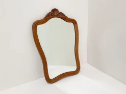 Pamono Vintage Carved Wood Framed Wall Mirror, 1930s><noscript><img width=