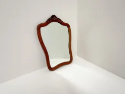 Pamono Vintage Carved Wood Framed Wall Mirror, 1930s><noscript><img width=