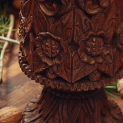 Best Pamono Vintage Carved Wooden Vase