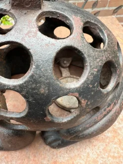 Pamono Vintage Cast Iron Frog Lantern Incense Candleholder, 1970s><noscript><img width=
